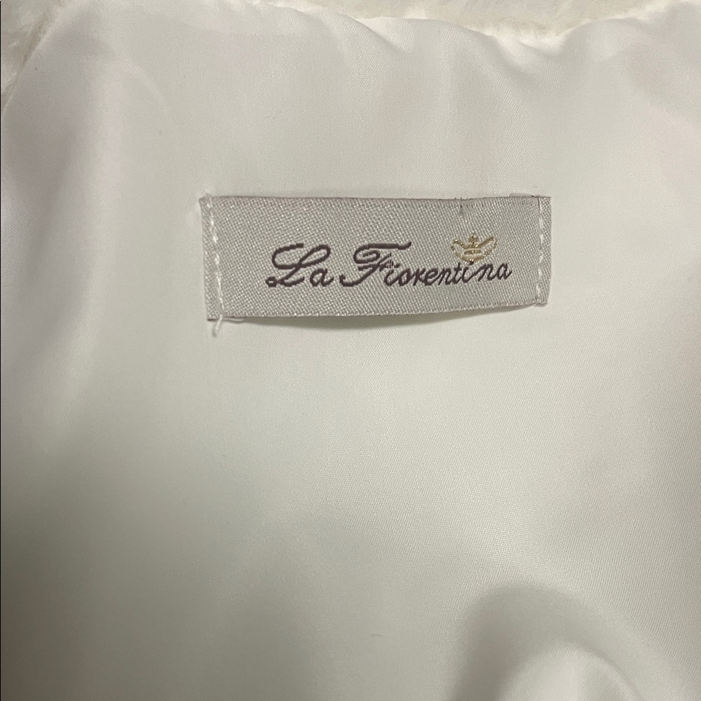Elegant White Faux Fur Jacket - Picture 4 of 5